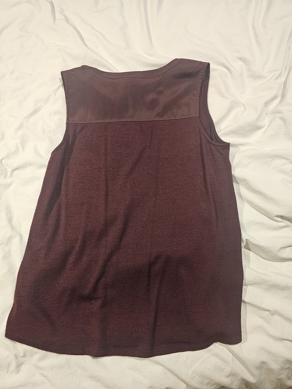 41 Hawthorn Sleeveless Notch V Tank in Wine - Picture 3 of 3